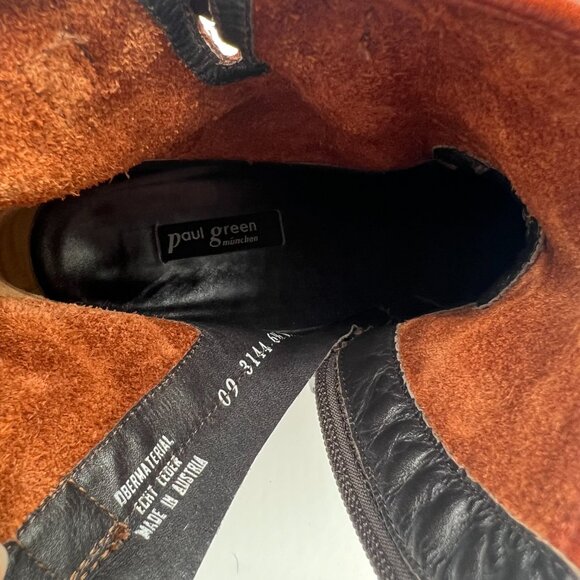 Paul Green Brown Leather Ankle Boots – Size 6.5 - Picture 9 of 13